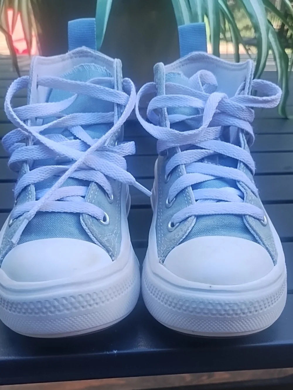 Converse Kids Light Blue Canvas High-Top Sneakers